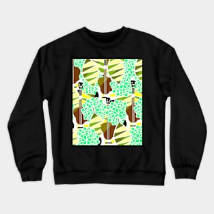 Flowers, leaves and guitars Crewneck Sweatshirt